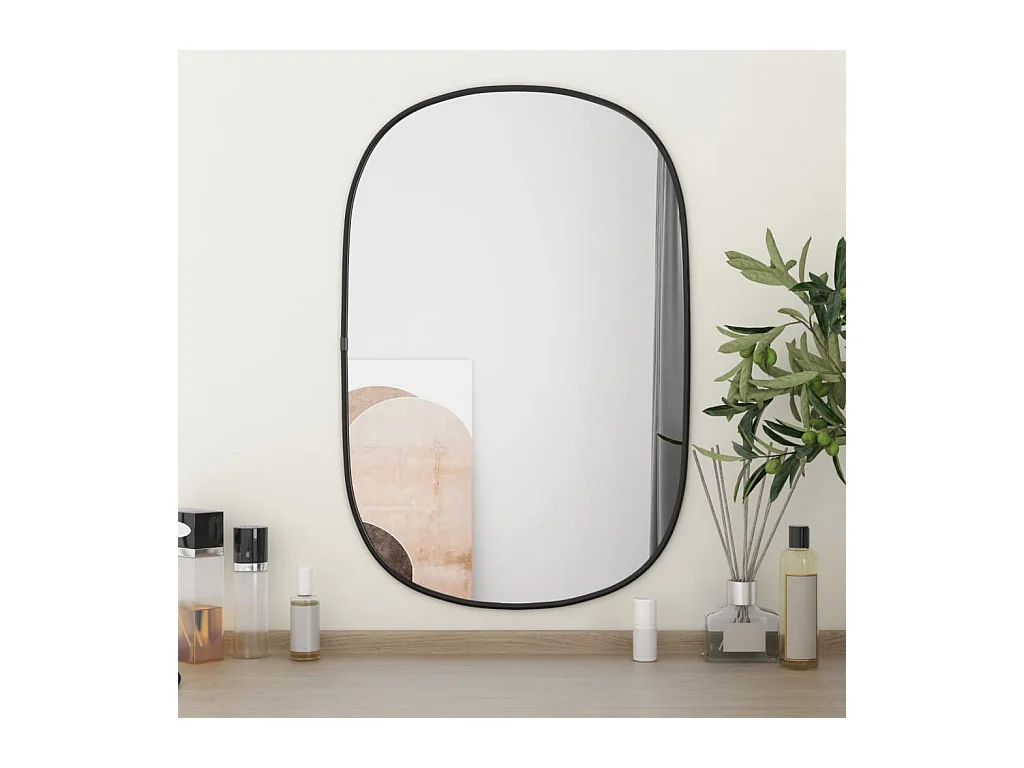 Miroir mural Noir 60x40 cm FR93839