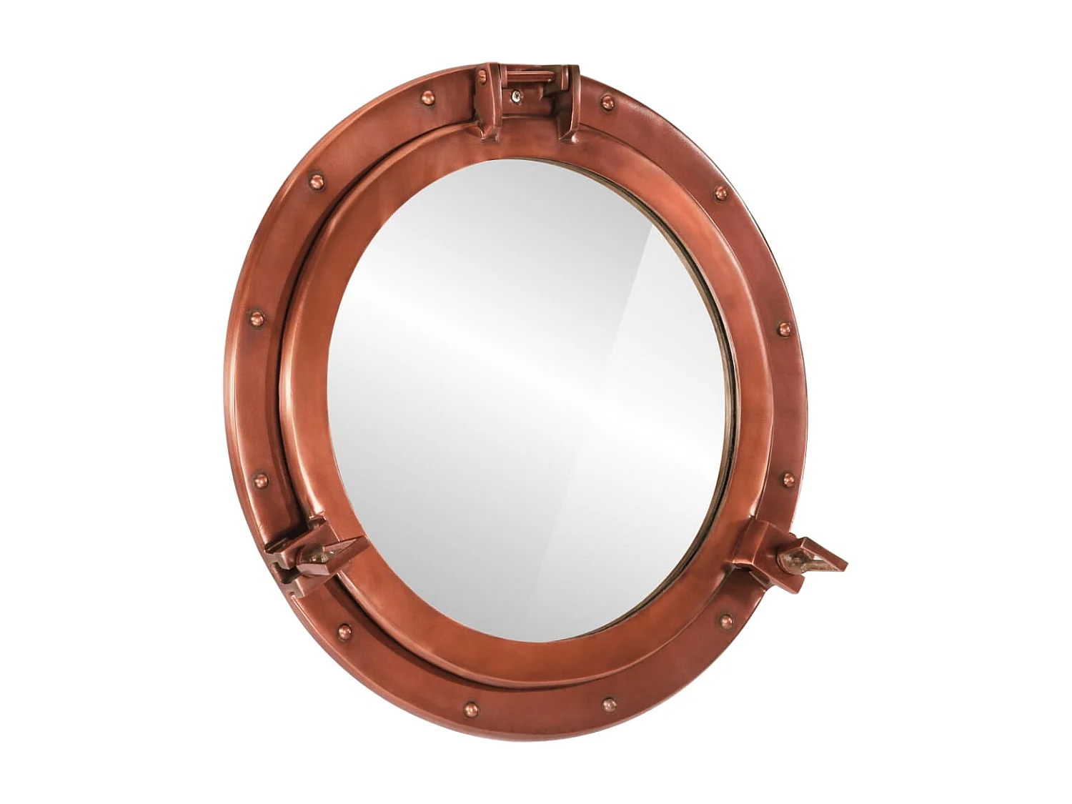 Wandspiegel patrijspoort Ø50 cm aluminium en glas BE812898