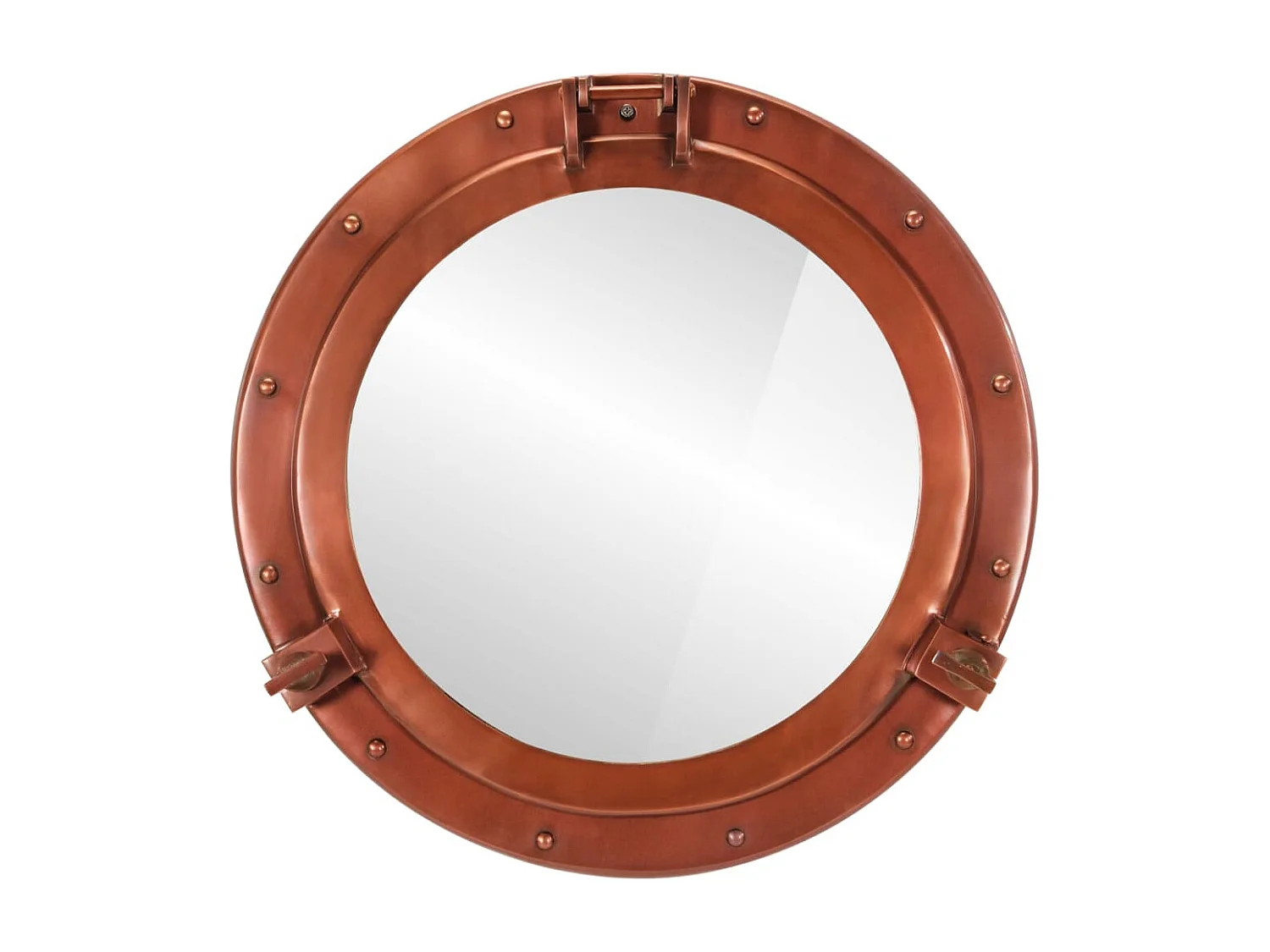 Wandspiegel patrijspoort Ø50 cm aluminium en glas BE812898