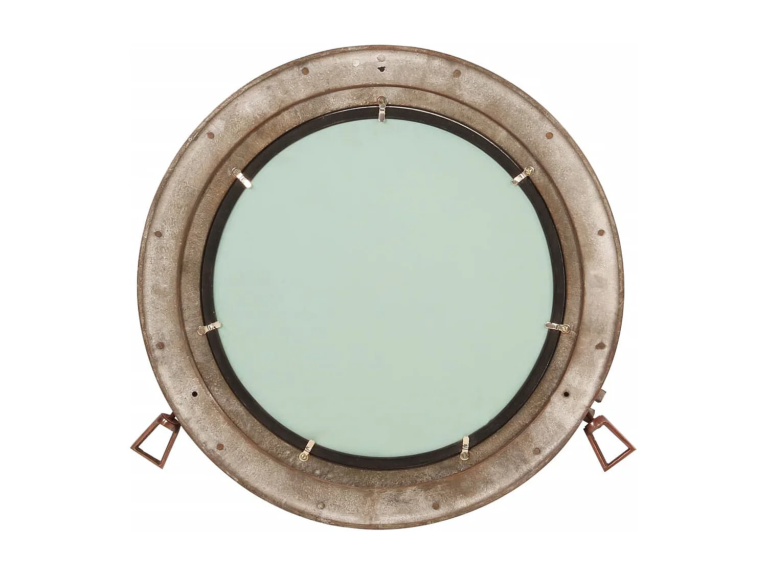 Wandspiegel patrijspoort Ø50 cm aluminium en glas BE812898