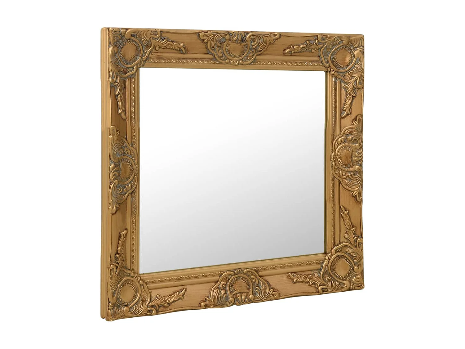 Miroir mural style baroque 50x50 cm Doré FR45123