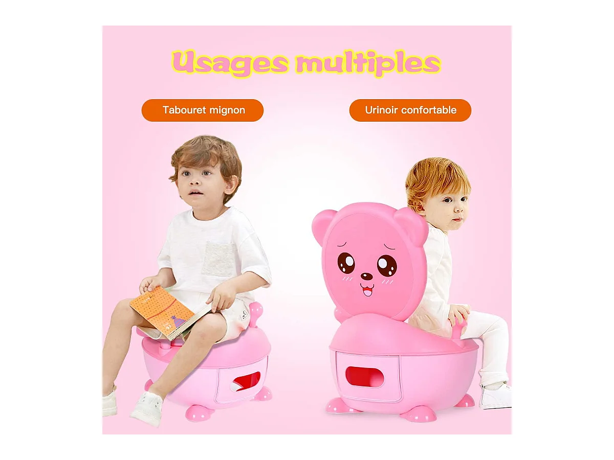 Pot d'apprentissage pot bébé siège de toilette enfant trainer pot wc pour l'apprentissage de la propreté 33 x 34 x 44 cm