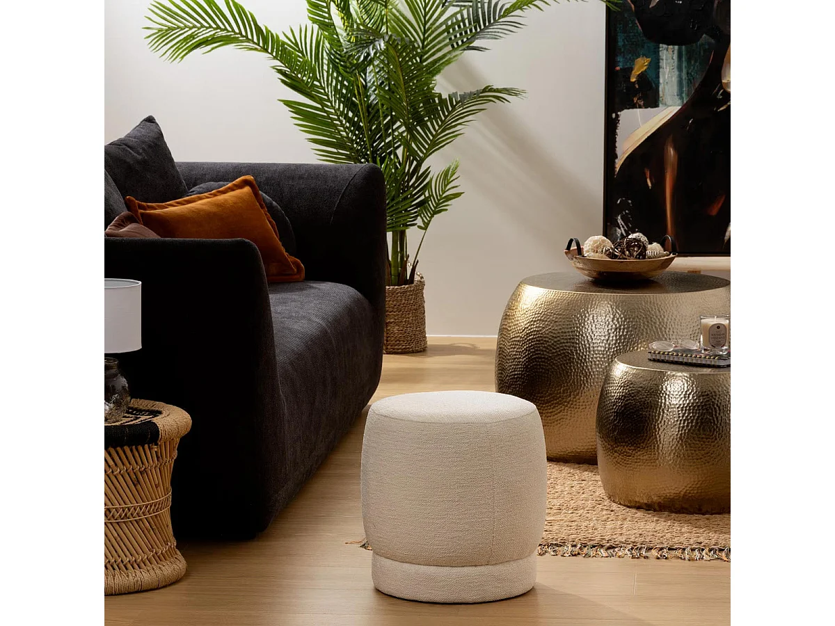 Moderner Boucle-Pouf 39 x 40 cm