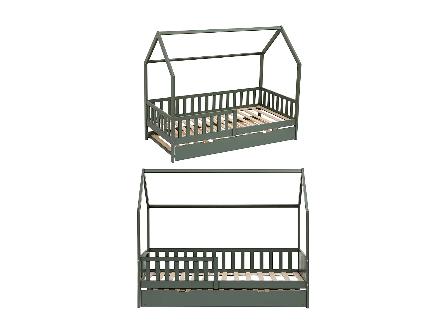 Kinderschuifbed 190x90cm groen MARCEAU