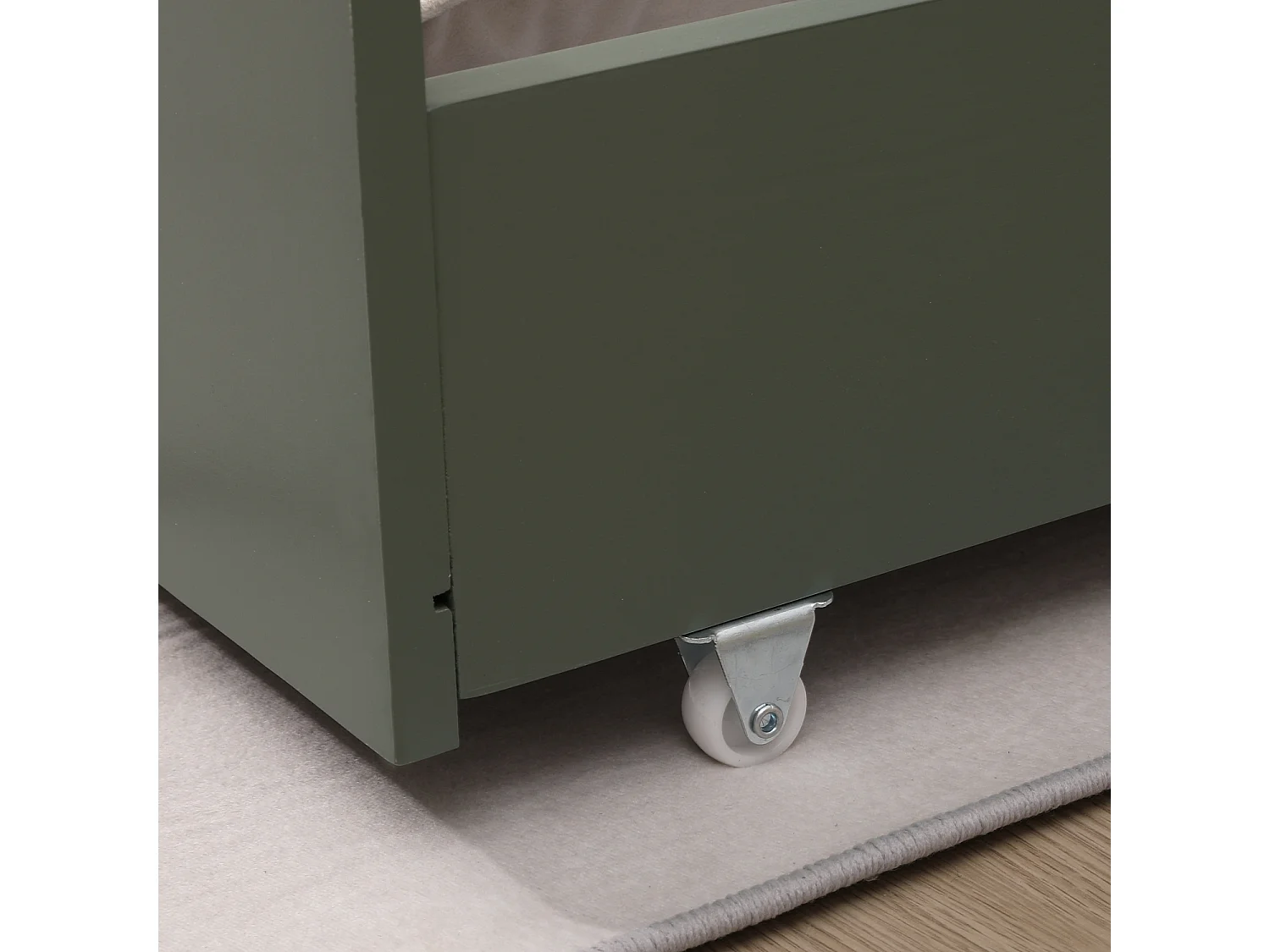 Lit cabane pour enfant 190x90cm vert avec tiroirs MARCEAU - HAPPY GARDEN