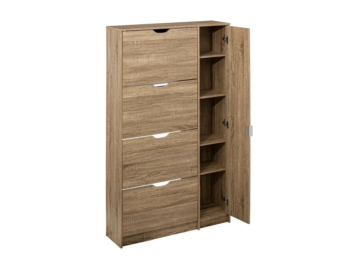 Meuble à Chaussures "Miroir" 155cm Naturel