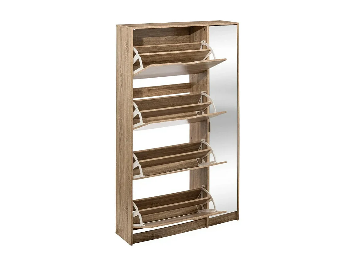 Meuble à Chaussures "Miroir" 155cm Naturel