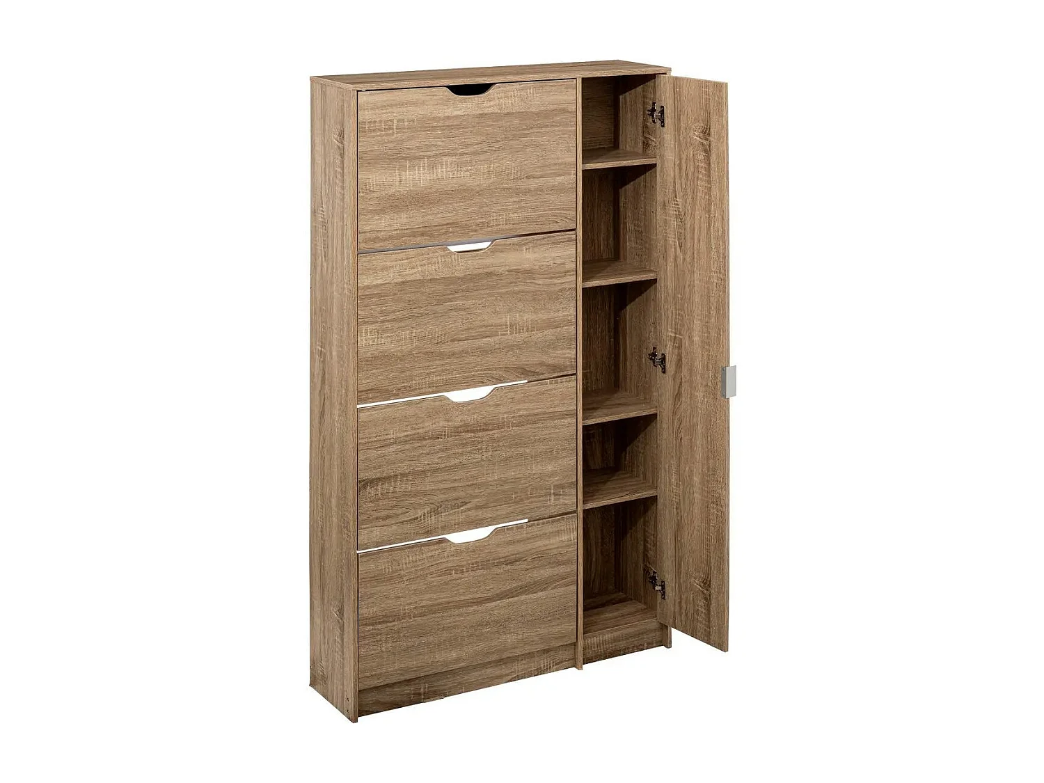 Meuble à Chaussures "Miroir" 155cm Naturel