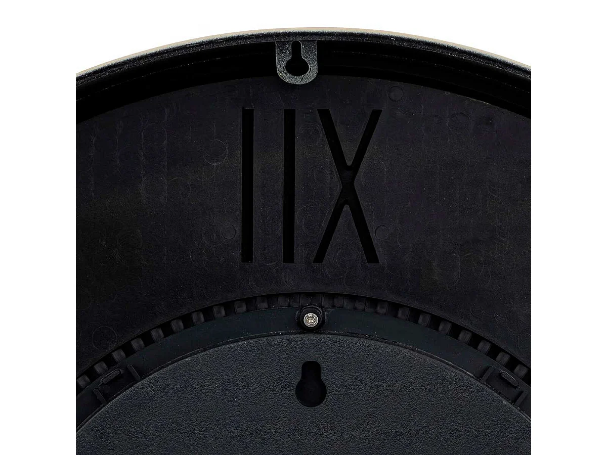 Pendule murale en métal Beige avec rouages mobiles D 50 cm