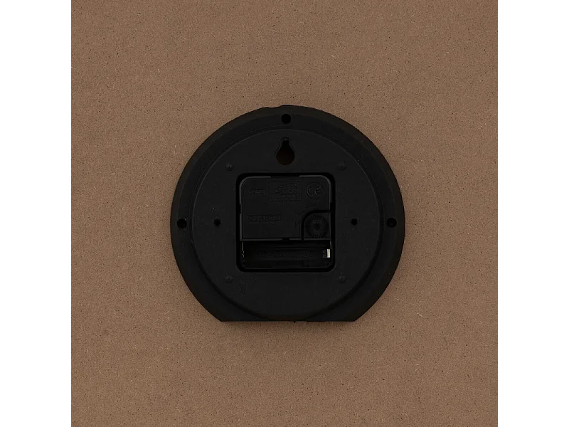 Pendule murale en bois Marron Tonka et verre D 55 cm