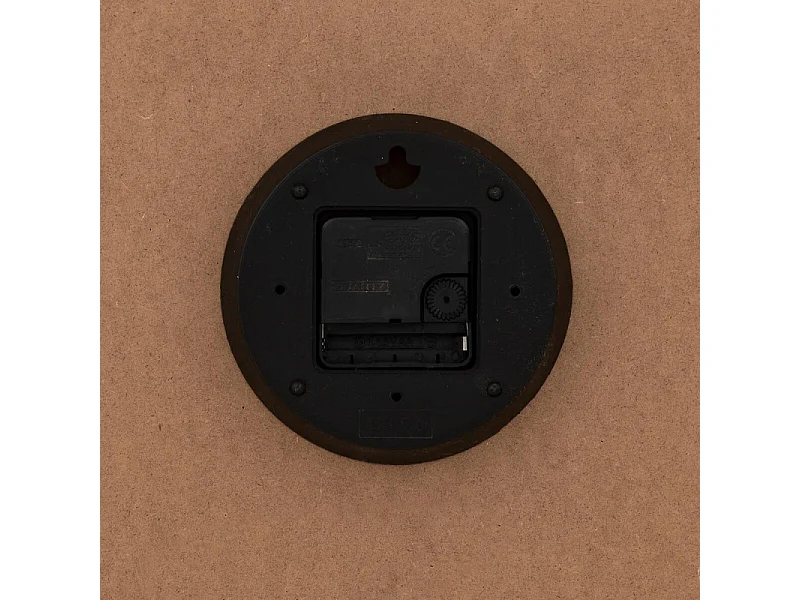 Pendule murale en bois Marron clair et verre D 55 cm