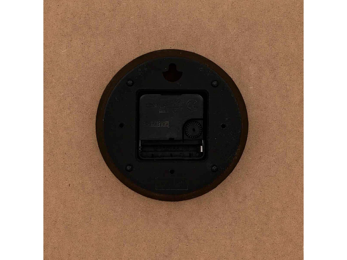 Pendule murale en bois Marron clair et verre D 55 cm