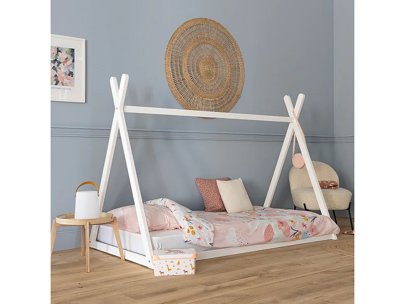 Tipi-Bett für Kinder 190x90cm weiß VALENTIN