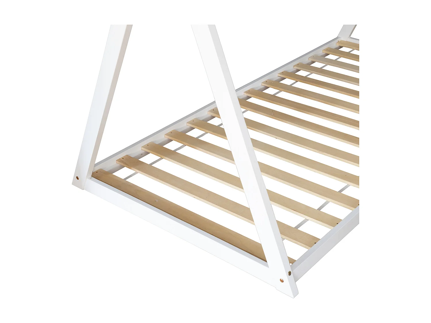 Lit tipi pour enfant 190x90cm blanc VALENTIN - HAPPY GARDEN