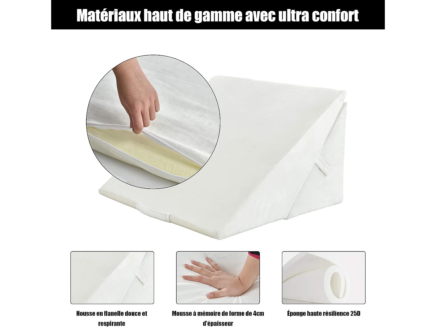 Coussin de Calage Thérapeutique, Oreiller Anti-Stress Élévateur de Jambes Soulager Douleur de Dos,Genoux,Circulation