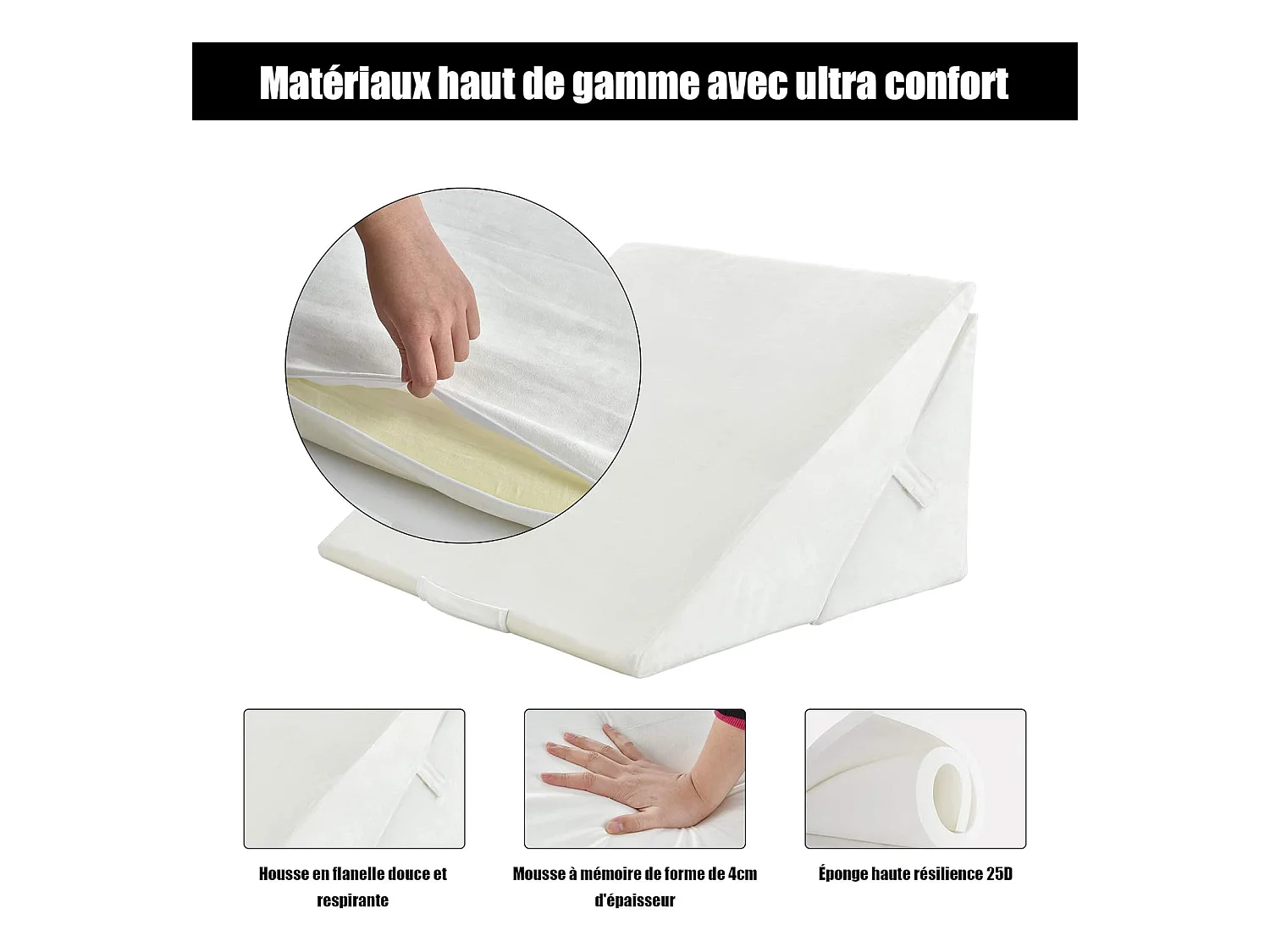 Coussin de Calage Thérapeutique, Oreiller Anti-Stress Élévateur de Jambes Soulager Douleur de Dos,Genoux,Circulation