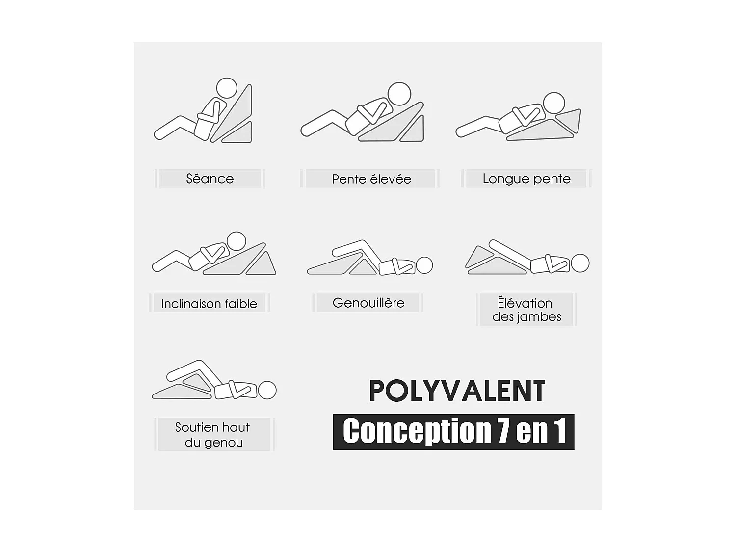 Coussin de Calage Thérapeutique, Oreiller Anti-Stress Élévateur de Jambes Soulager Douleur de Dos,Genoux,Circulation