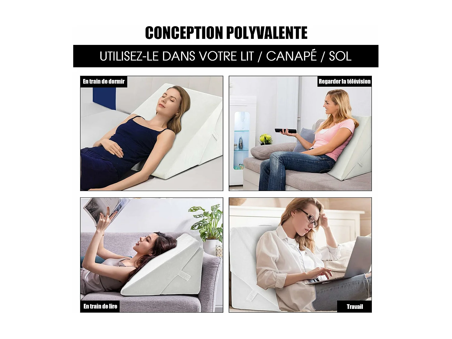 Coussin de Calage Thérapeutique, Oreiller Anti-Stress Élévateur de Jambes Soulager Douleur de Dos,Genoux,Circulation