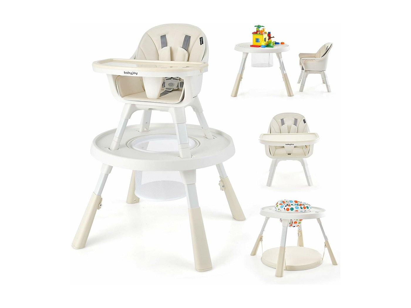 Chaise Haute Bébé Convertible 5-en-1, Chaise Haute Bébé Évolutive avec ...