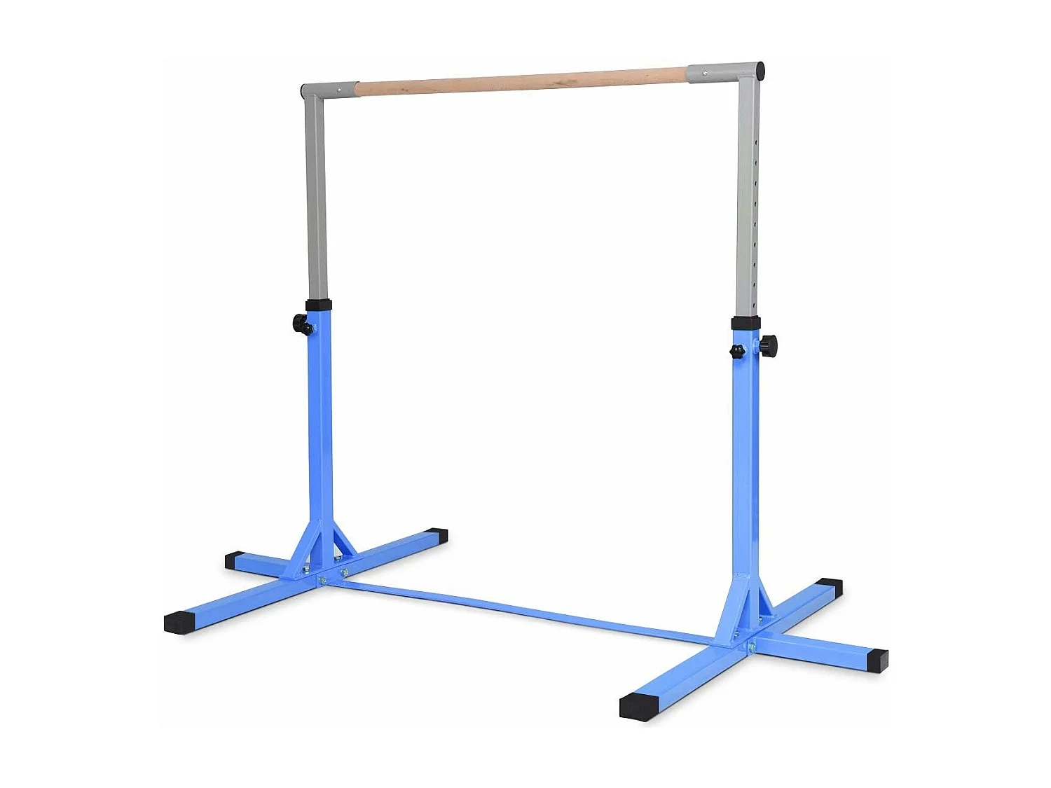 Gymnastiekstang in hoogte verstelbaar staal 91-150 cm Draagvermogen 100 kg voor school, thuis, tuin Diameter 4 cm roze