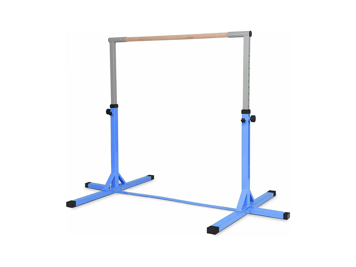 Barre de Gymnastique Hauteur en Acier Réglable de 91 à 150CM Capacité de poids 100KG pour Ecole, Maison, Jardin Diamètre 4CM Rose