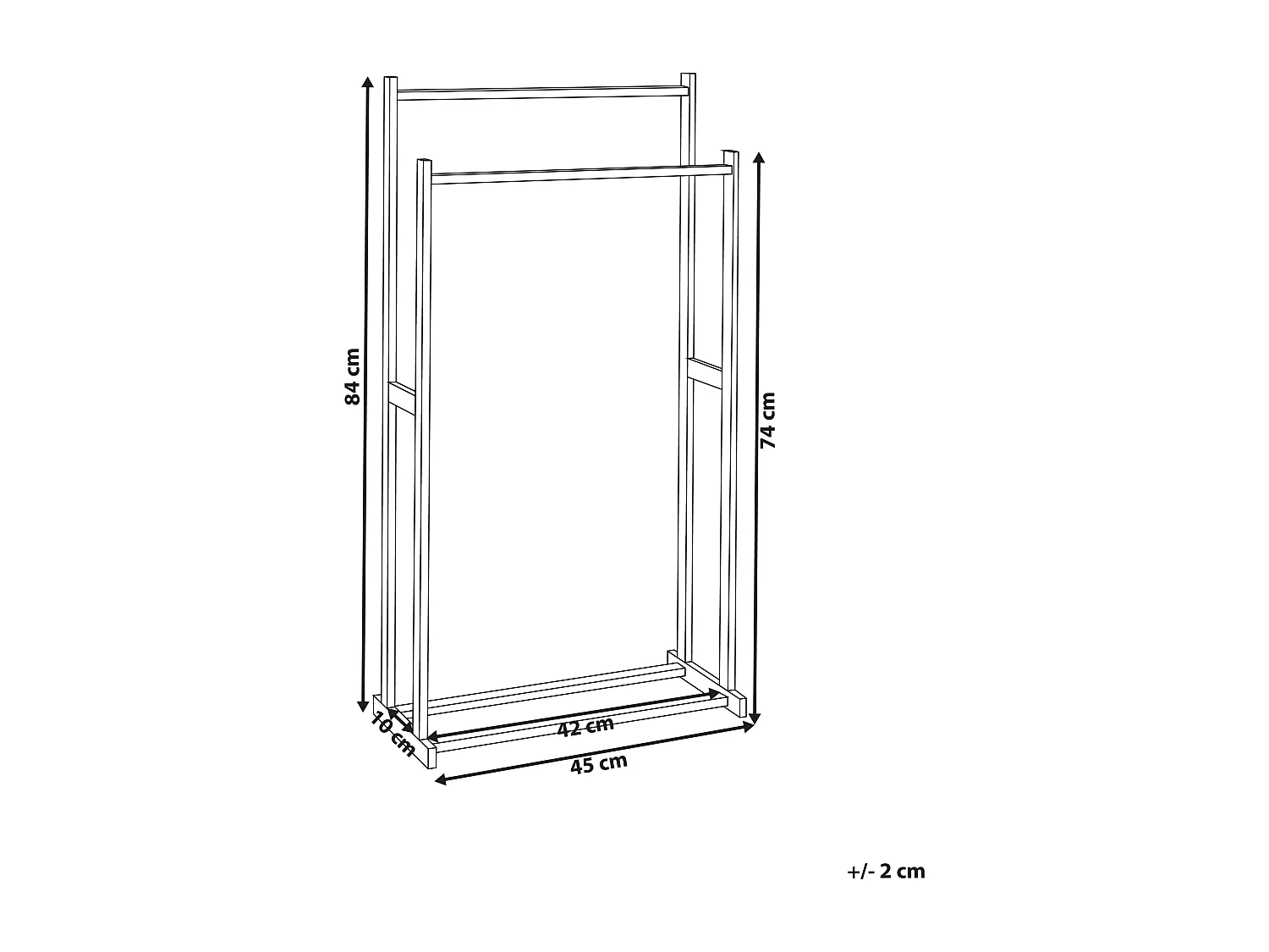 Suporte para toalha HOBOKEN Madeira de bambu Castanho claro