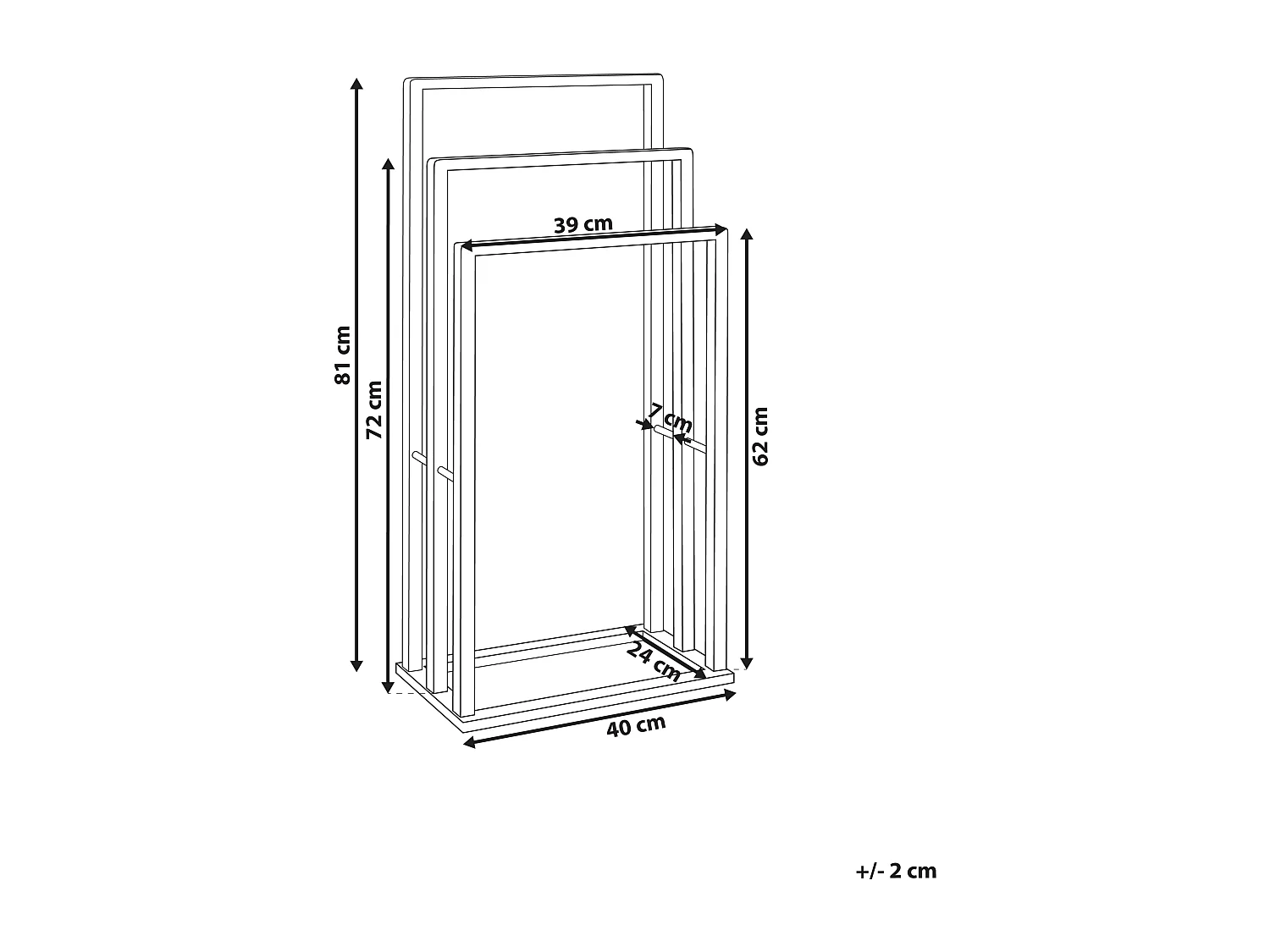 Porte-serviettes TUPELO Bambou Marron clair