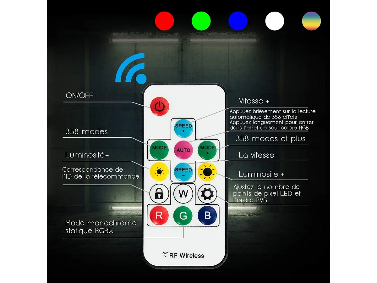 Chaise Gaming RVB , Fauteuil Gamer Éclairage LED 358 Effets en PU avec Dossier, Hauteur et Repose Pieds Réglable Rouge