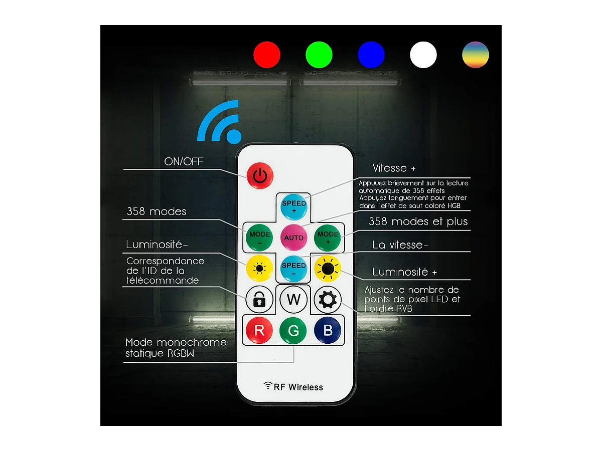 Chaise Gaming RVB , Fauteuil Gamer Éclairage LED 358 Effets en PU avec Dossier, Hauteur et Repose Pieds Réglable Bleu