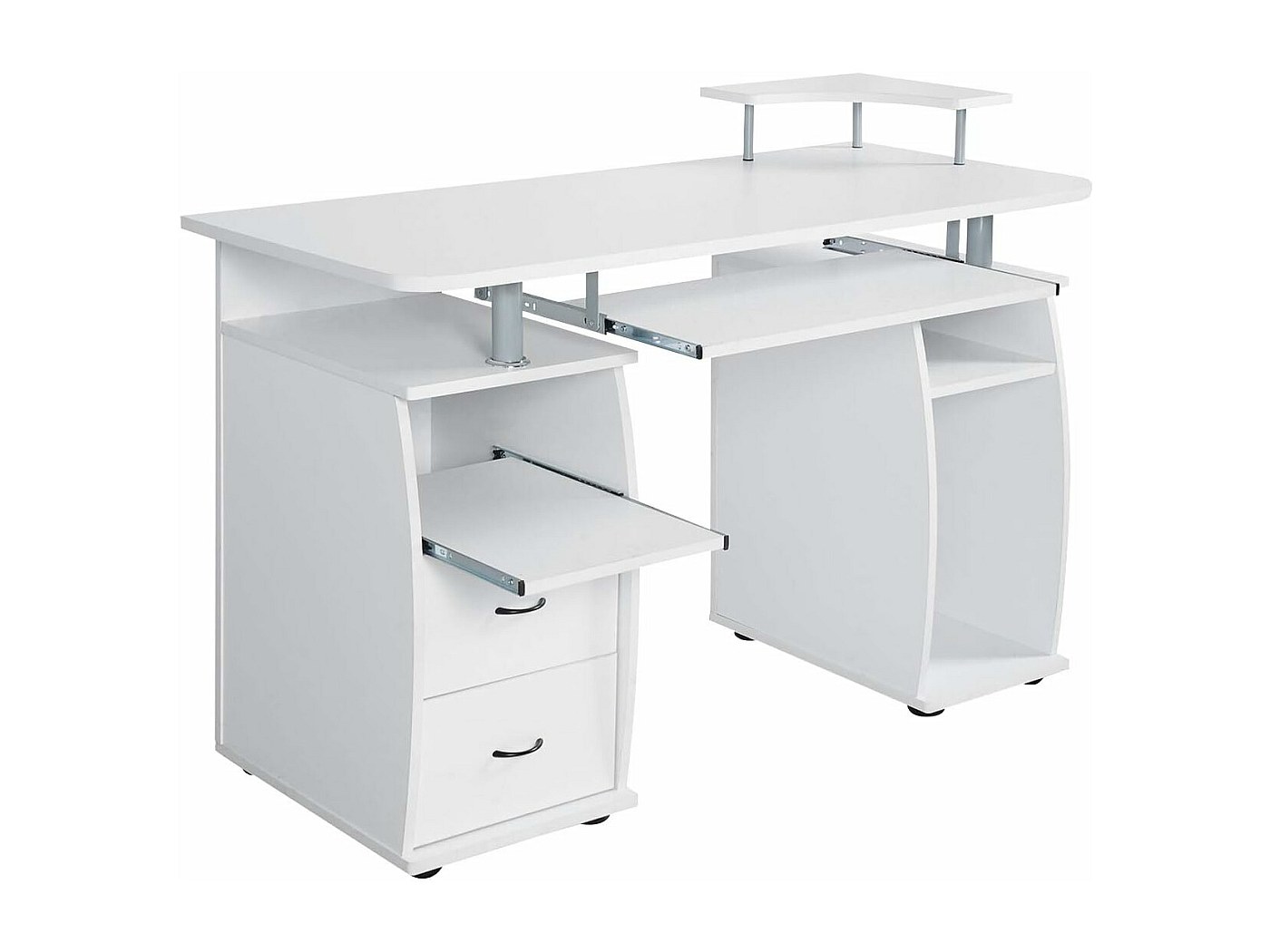 Table de Bureau Petit SucceBuy Petit Bureau Informatique avec Tiroir pour Chambre, Blanc et Bois
