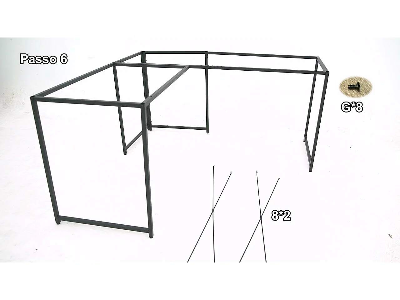 Bureau d'angle en L Réversible avec Support de Moniteur/Poste de Travail Industriel pour 2 Personnes avec 3 Trous de Câble- 150 x 150 x 74 CM, Marron Rustique
