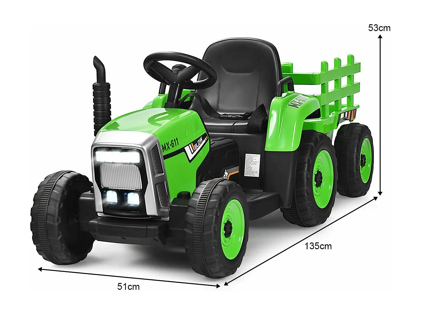 Tracteur à 3 Vitesses avec Remorque Amovible