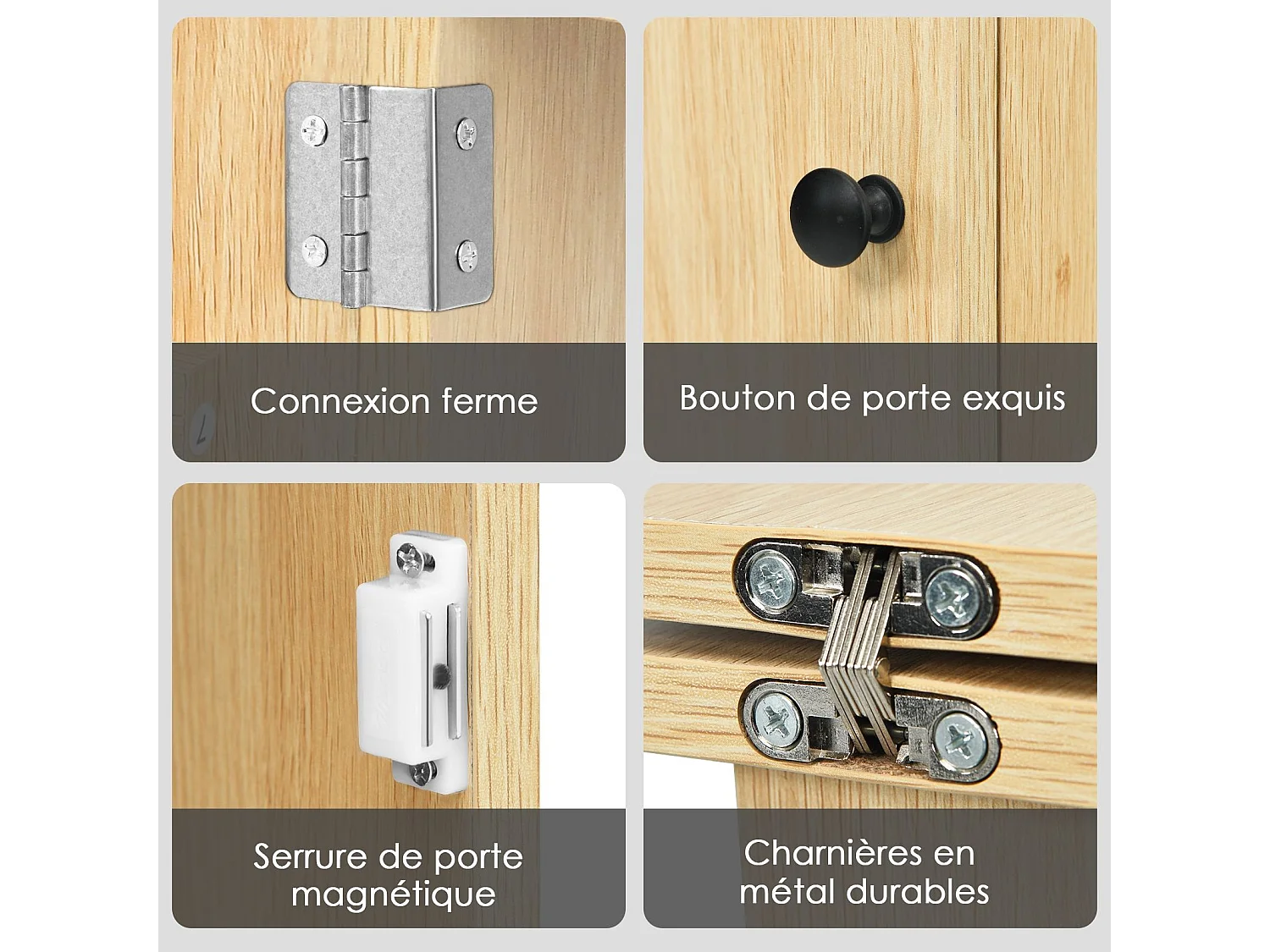 Armoire pour Machine à Coudre Pliante, Table de Couture avec 3 Etagères pour Bobines et roulettes verrouillables en Bois