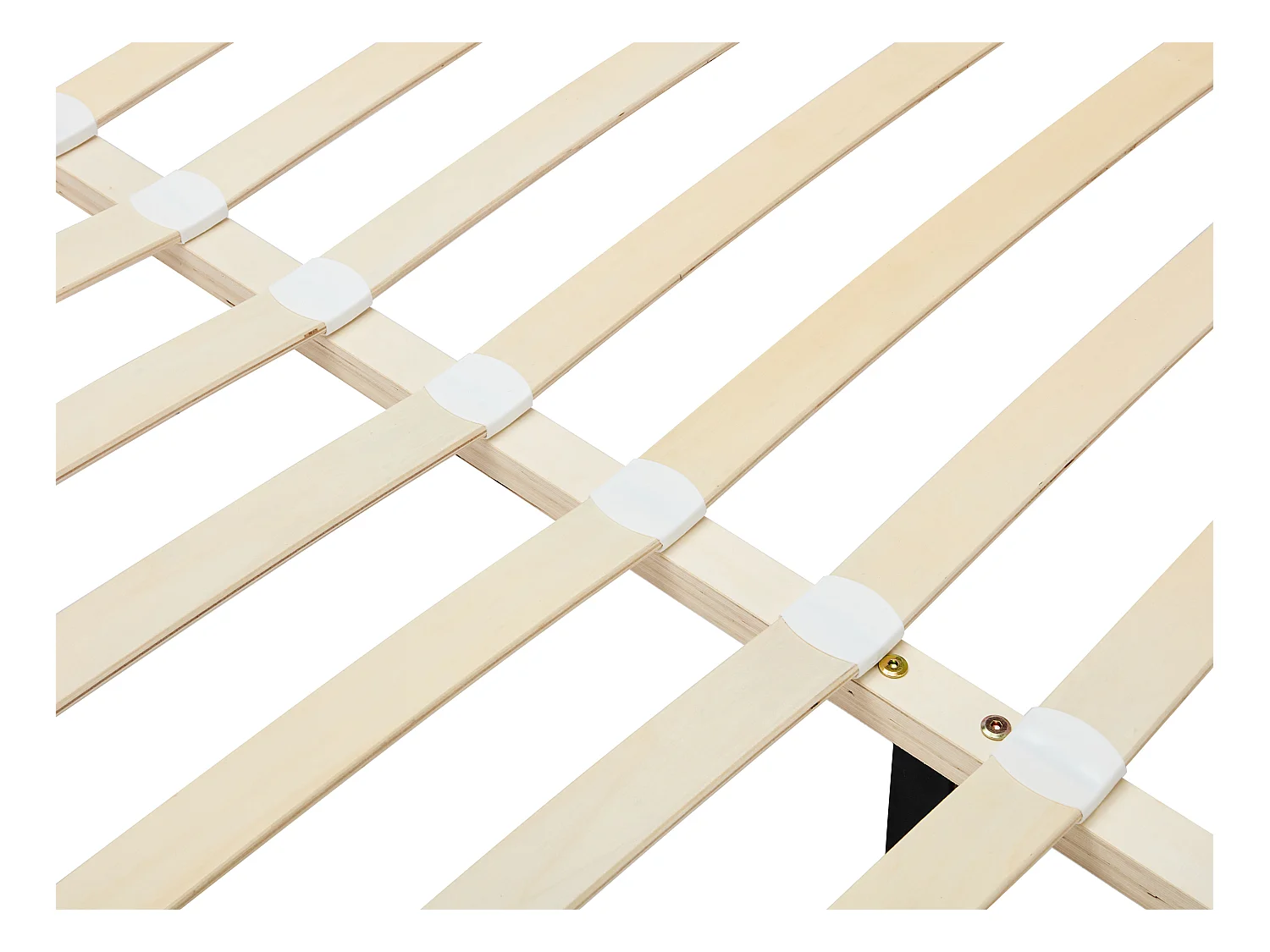 Cama de estilo escandinavo 180 x 200 cm - Tela - Beige - BENEDICTE