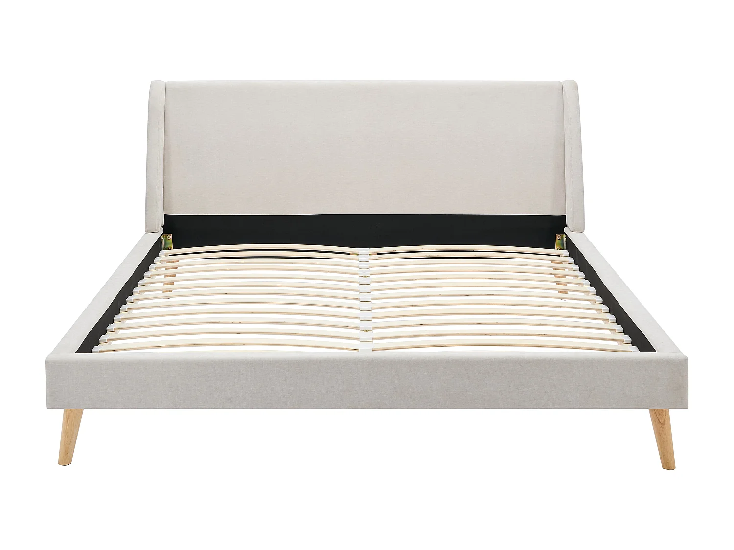 Scandinavisch bed 180 x 200 cm - Stof - Beige - BENEDICTE