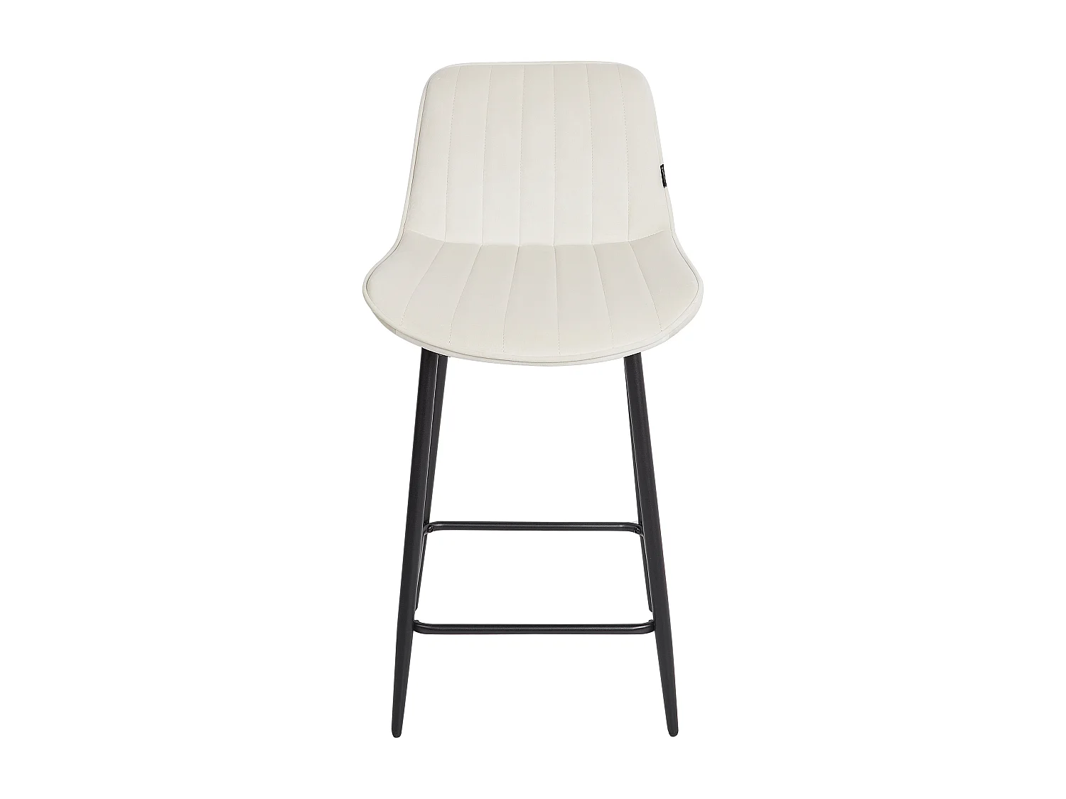 Lot de 2 chaises de bar DUBROVNIK Velours Beige clair