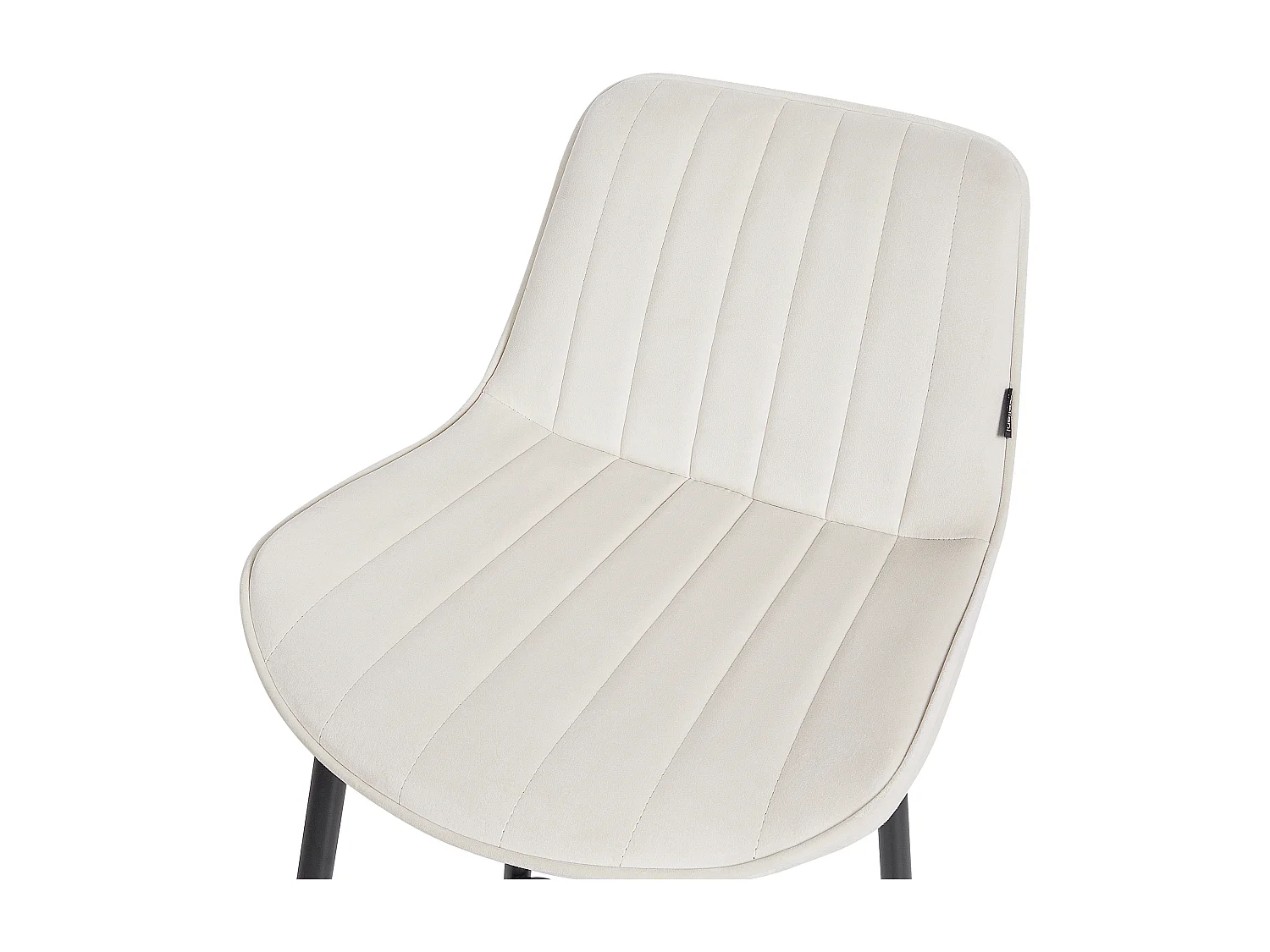 Set di 2 sedie alte DUBROVNIK Velluto Beige chiaro