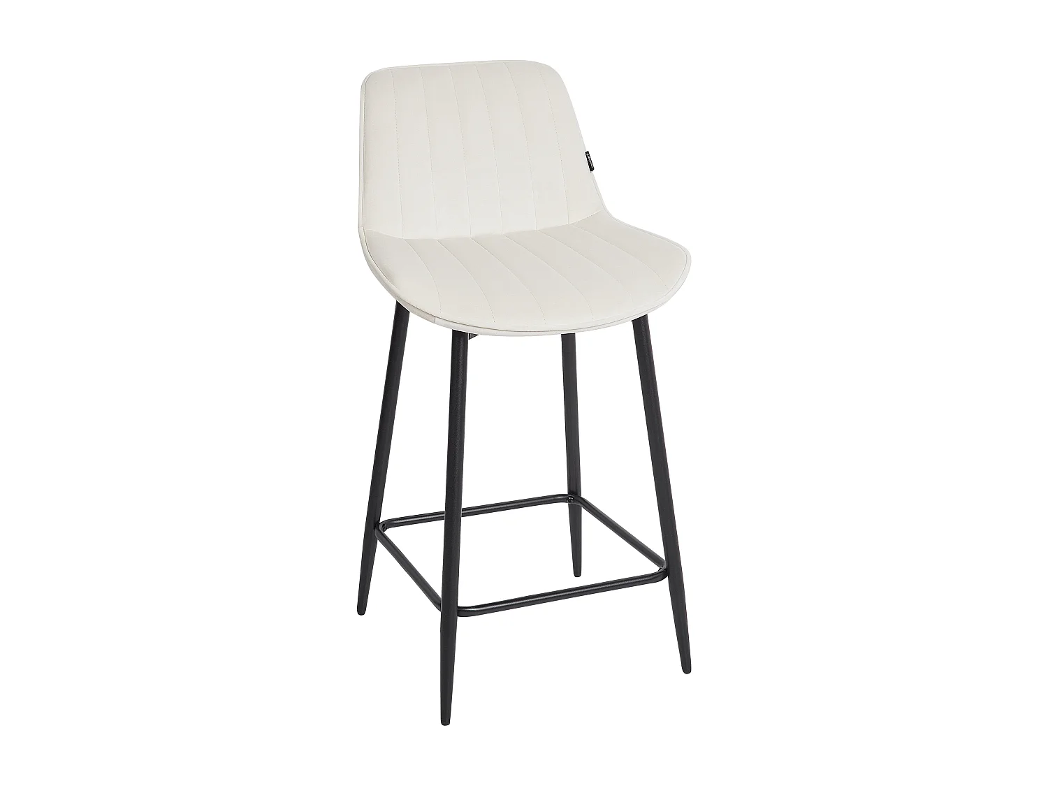 Lot de 2 chaises de bar DUBROVNIK Velours Beige clair