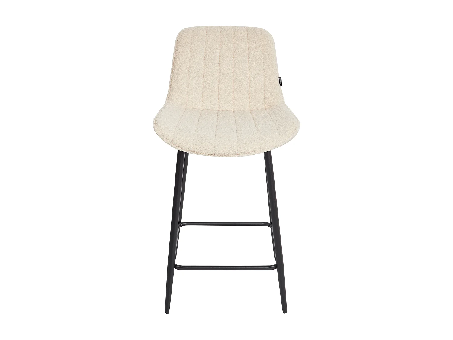 Lot de 2 chaises de bar DUBROVNIK Bouclé Beige clair