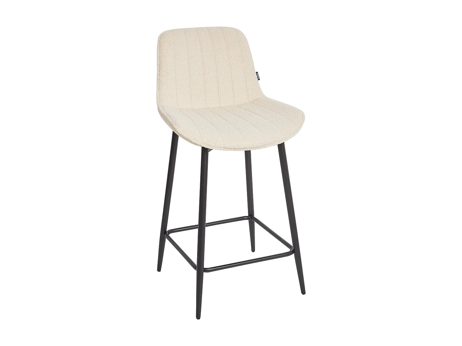 Lot de 2 chaises de bar DUBROVNIK Bouclé Beige clair