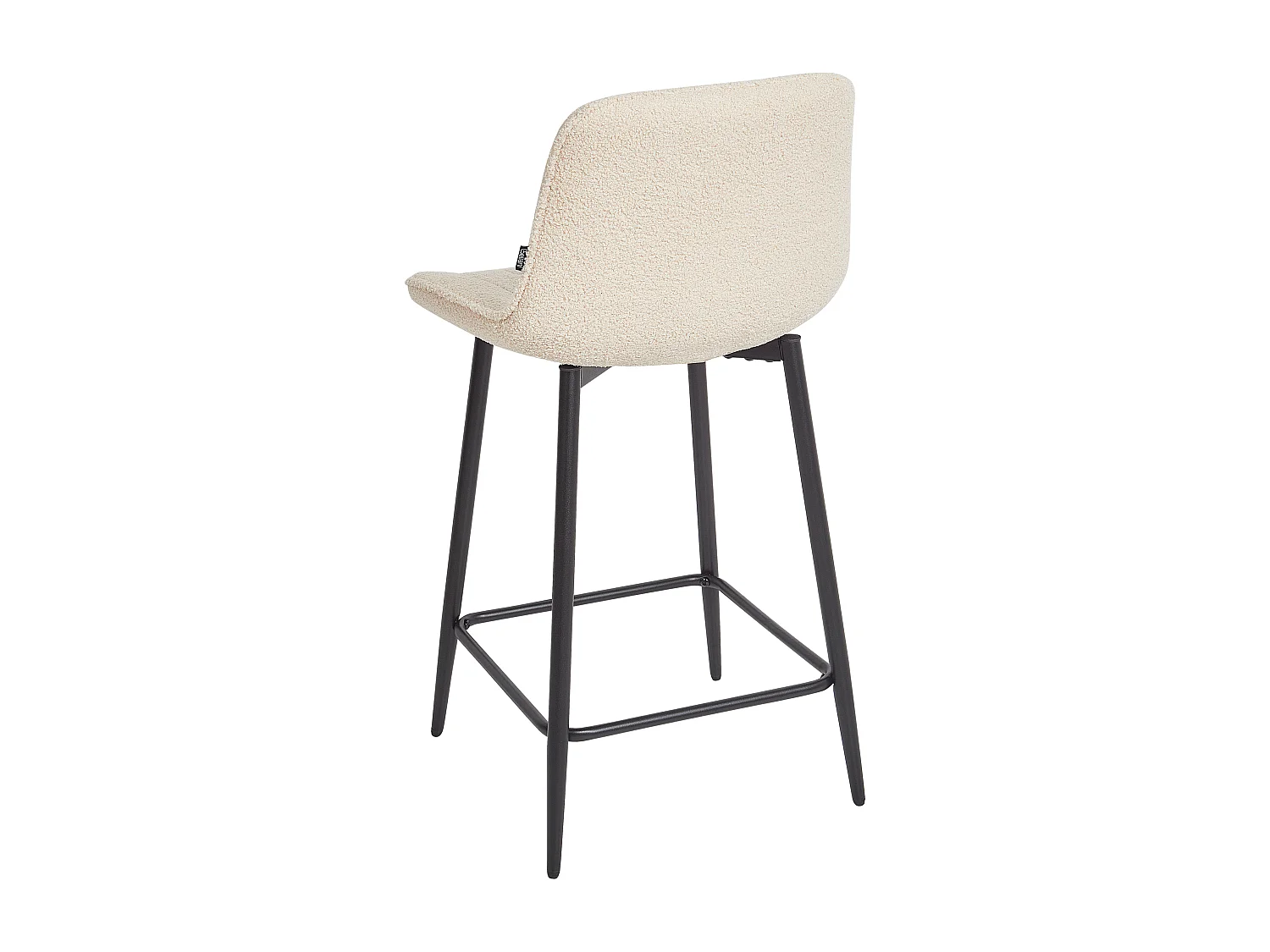 Lot de 2 chaises de bar DUBROVNIK Bouclé Beige clair