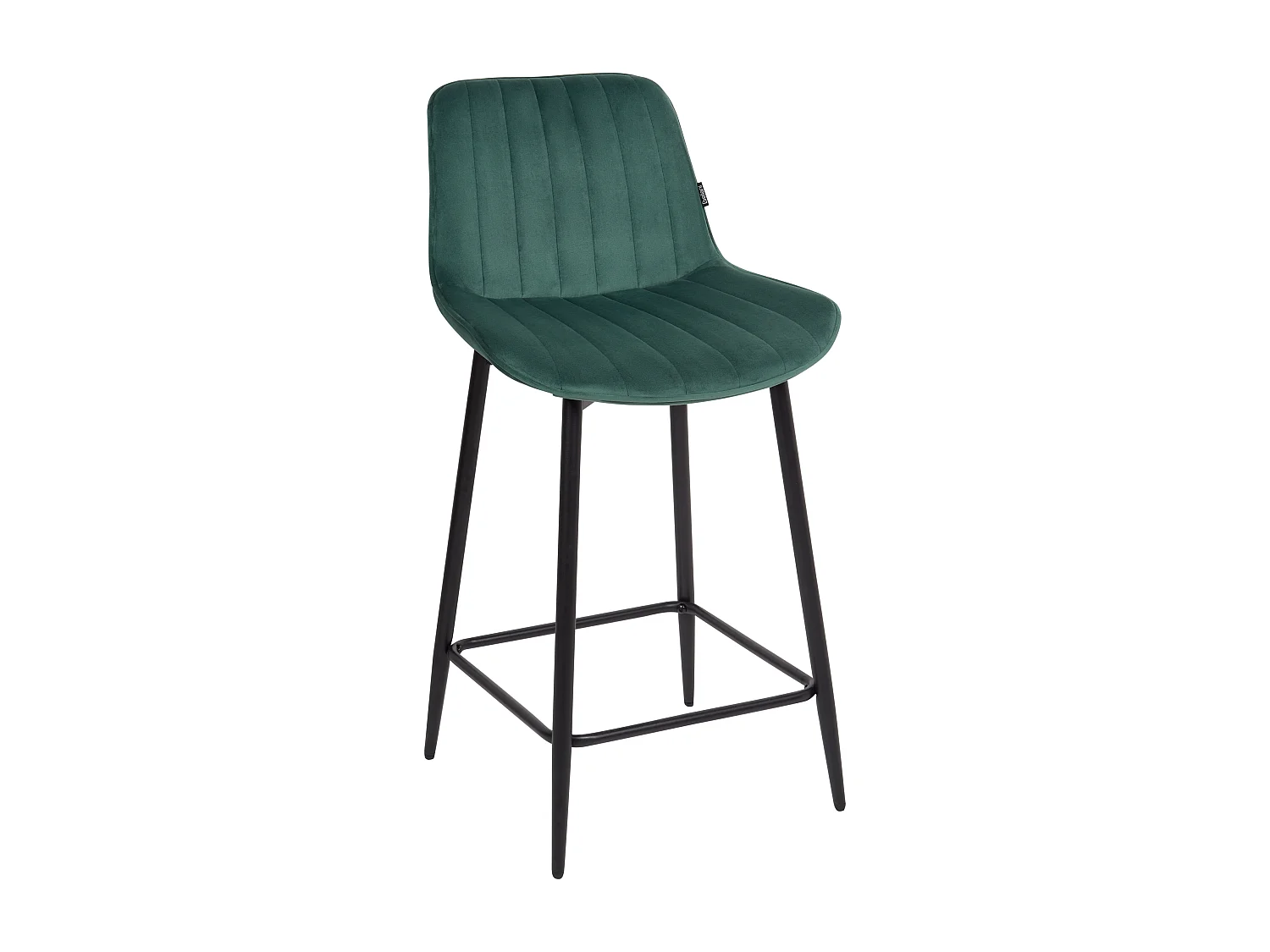 Lot de 2 chaises de bar DUBROVNIK Velours Vert émeraude