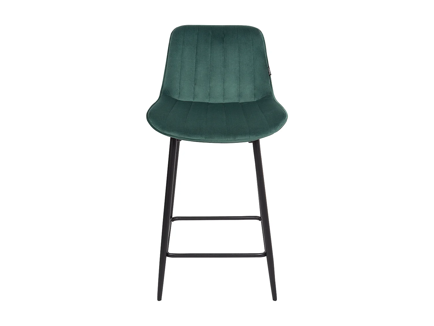 Lot de 2 chaises de bar DUBROVNIK Velours Vert émeraude