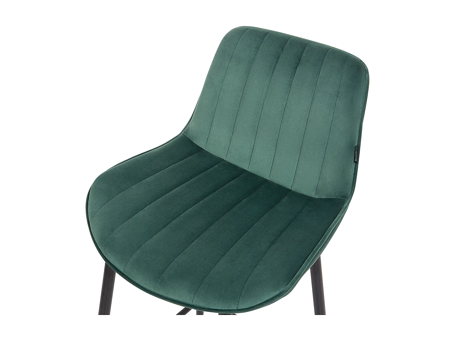 Lot de 2 chaises de bar DUBROVNIK Velours Vert émeraude