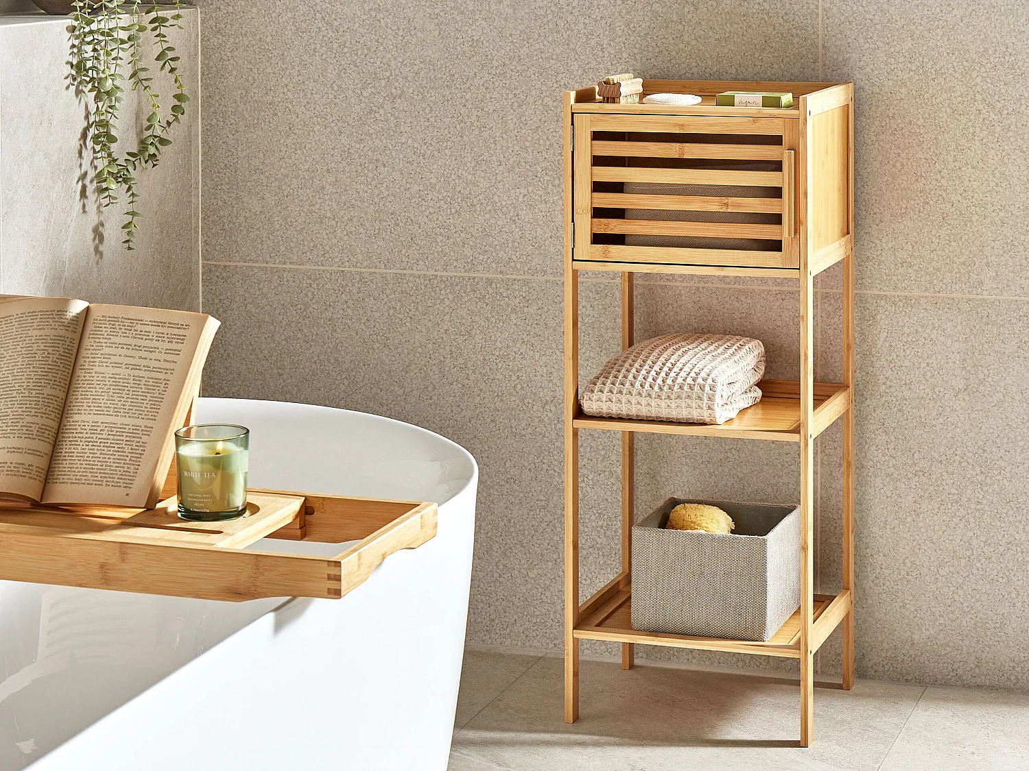 Meuble de rangement BECKLEY Bambou Marron clair