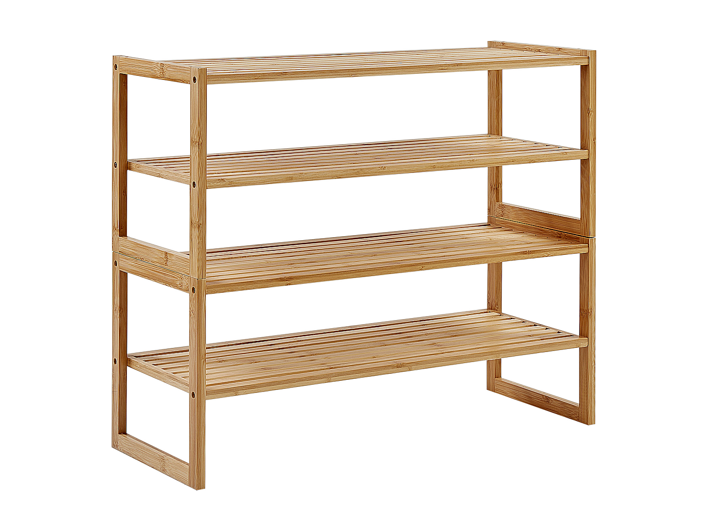 [en.casa] Mueble De Baño Tervola 60x60x20cm | Estilo Natural Con Bambú Y Ratán | Almacenaje De Pared