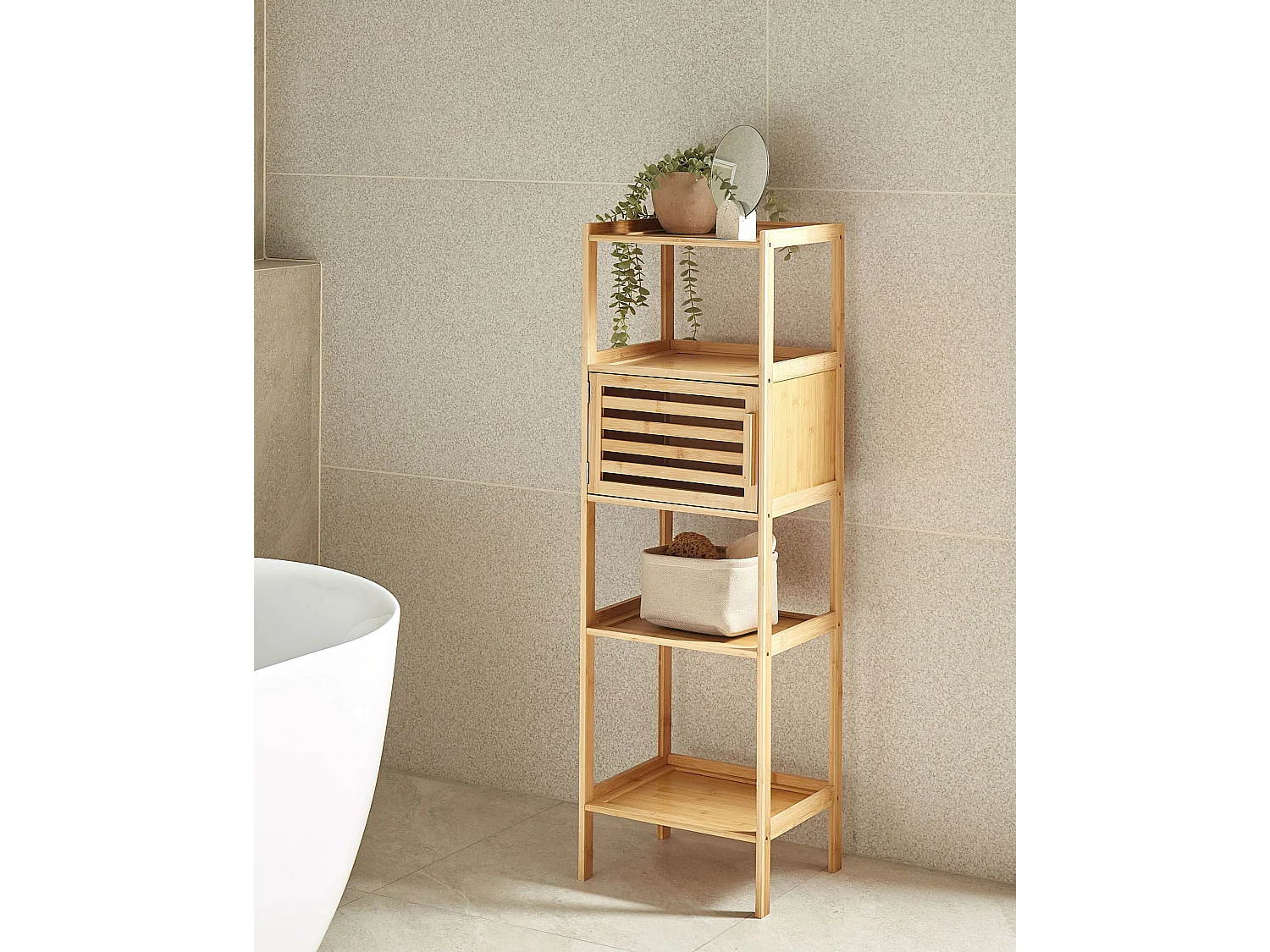 Meuble de rangement LAFAYETTE Bambou Marron clair