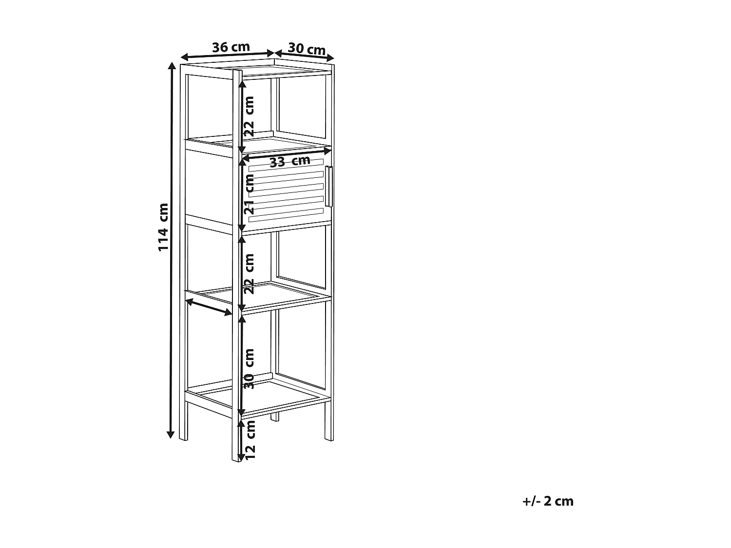 Meuble de rangement LAFAYETTE Bambou Marron clair