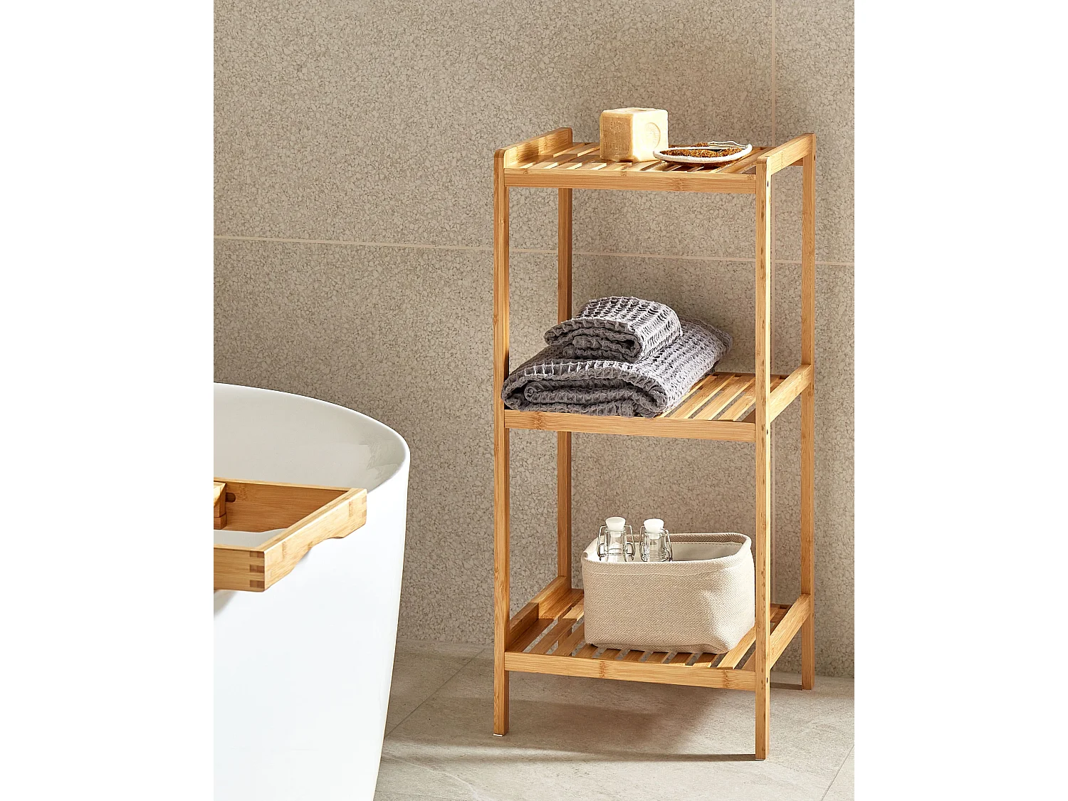Meuble de rangement BAXLEY Bambou Marron clair