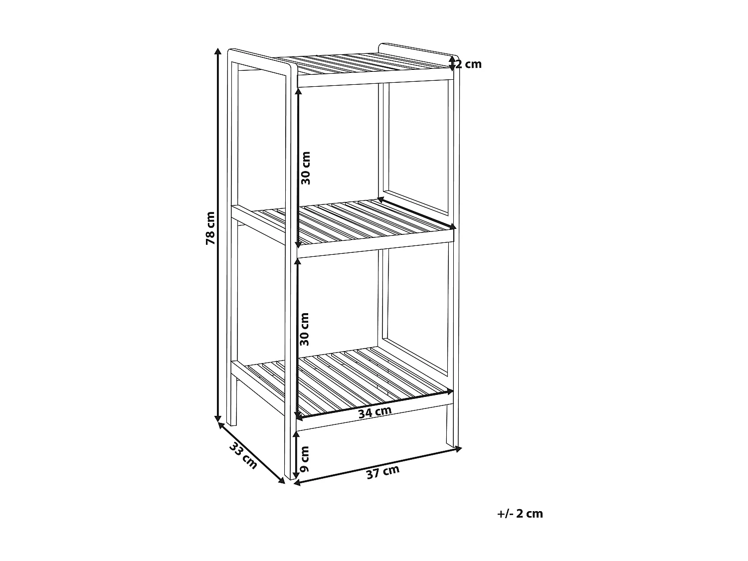Armadietto da bagno legno di bambù chiaro BAXLEY